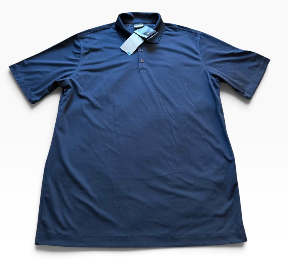 Nike Golf Dri-FIT XLT Polo Shirt Navy Short Sleeve Performance New